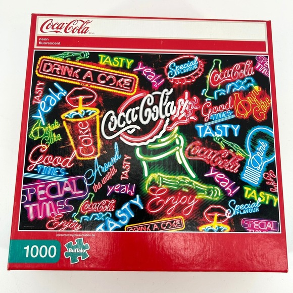 Buffalo Games Other - Coca-Cola Neon Fluorescent 1000 Piece Jigsaw Puzzle Buffalo Games Retro Coke